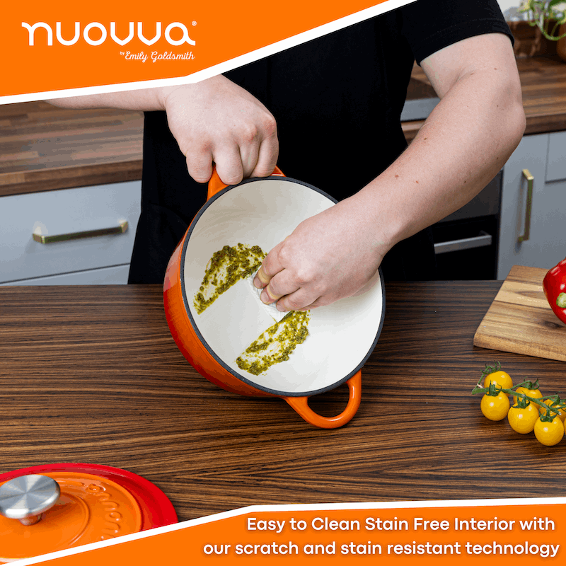 Enamelled Cast Iron Dutch Oven Casserole Pot, Nuovva