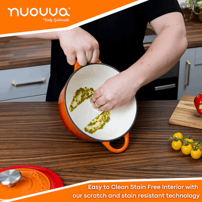 Enamelled Cast Iron Dutch Oven Casserole Pot, Nuovva