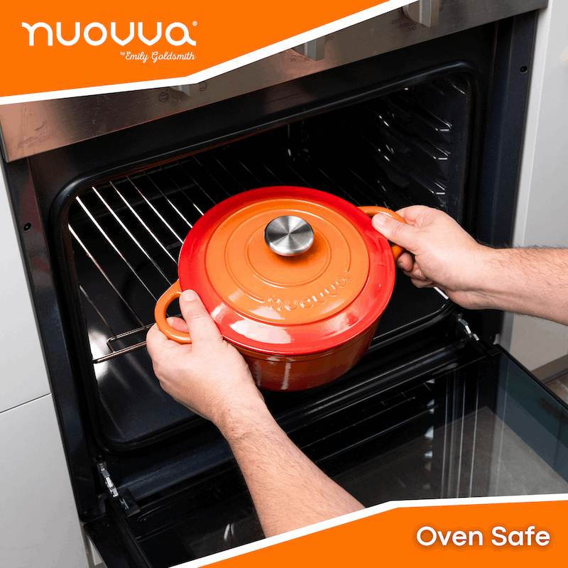 Enamelled Cast Iron Dutch Oven Casserole Pot, Nuovva