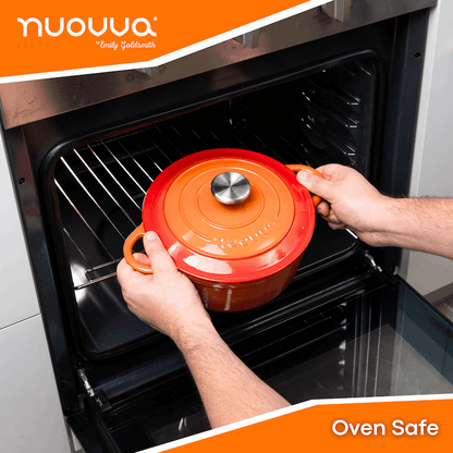 Enamelled Cast Iron Dutch Oven Casserole Pot, Nuovva