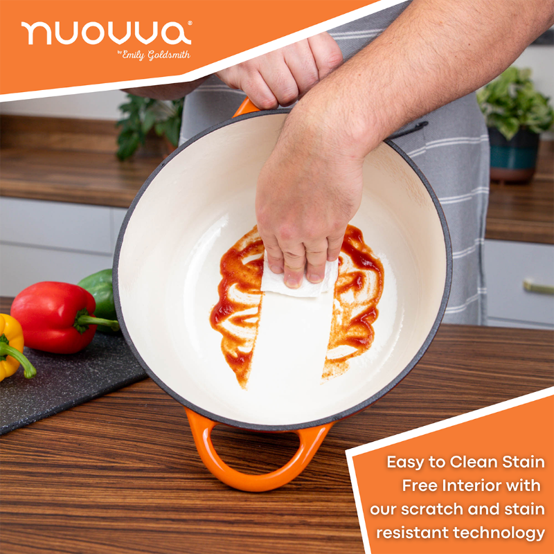 Enamelled Cast Iron Dutch Oven Casserole Pot, Nuovva