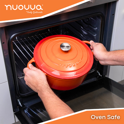 Enamelled Cast Iron Dutch Oven Casserole Pot, Nuovva