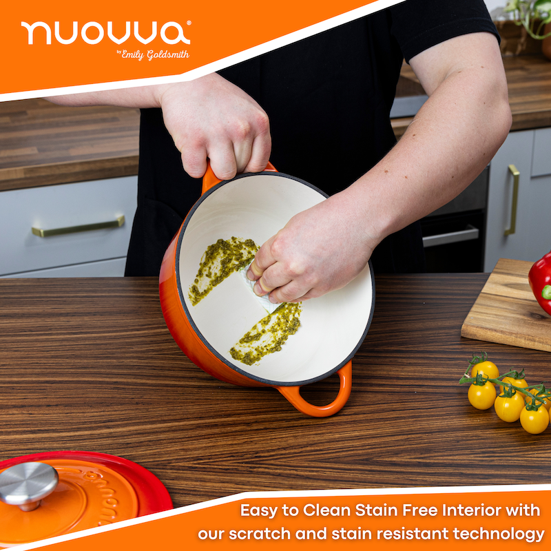 Enamelled Cast Iron Dutch Oven Casserole Pot, Nuovva