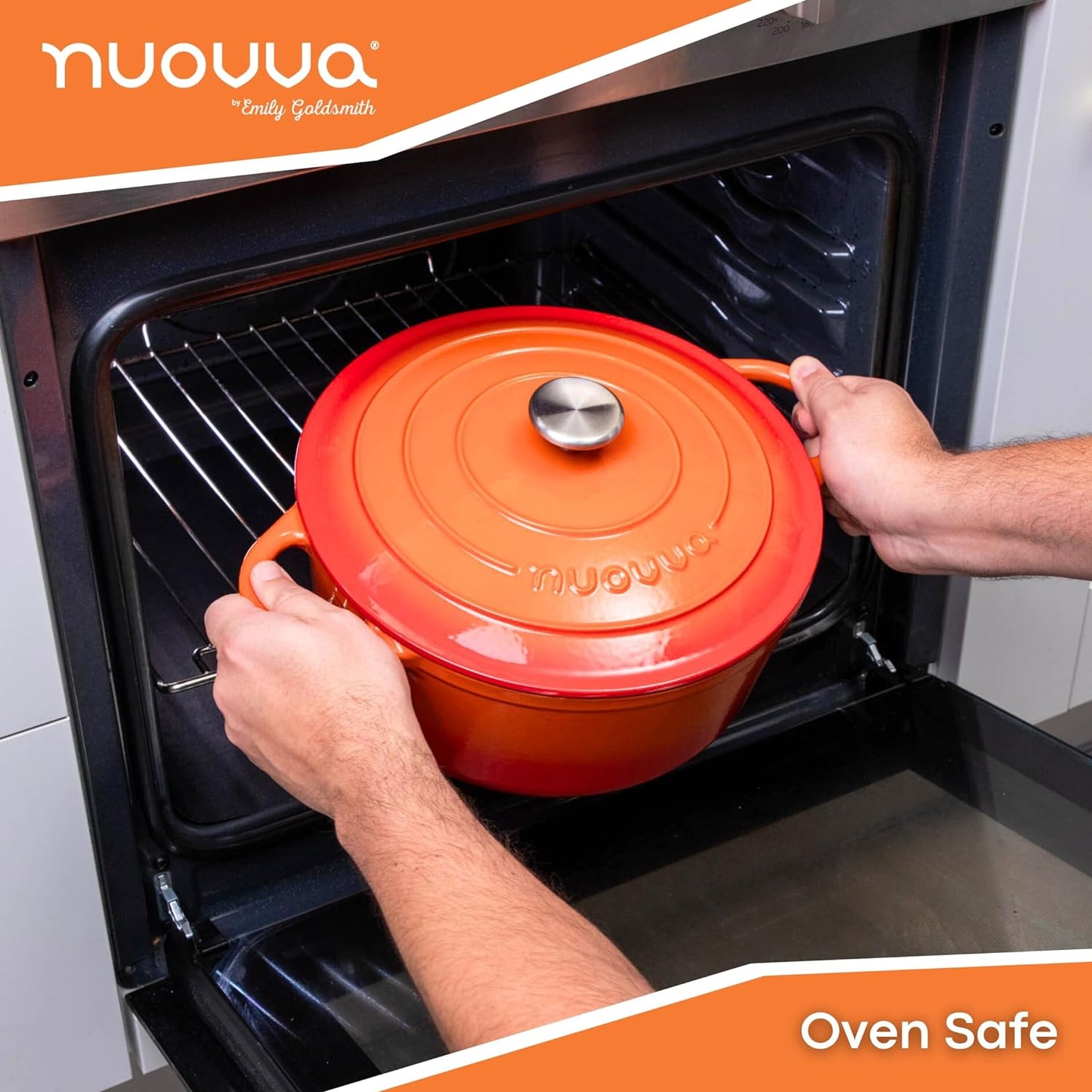 Enamelled Cast Iron Dutch Oven Casserole Pot, Nuovva