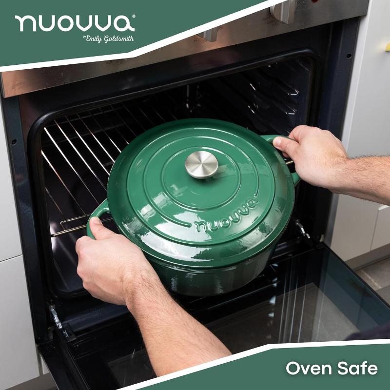 Enamelled Cast Iron Dutch Oven Casserole Pot, Nuovva