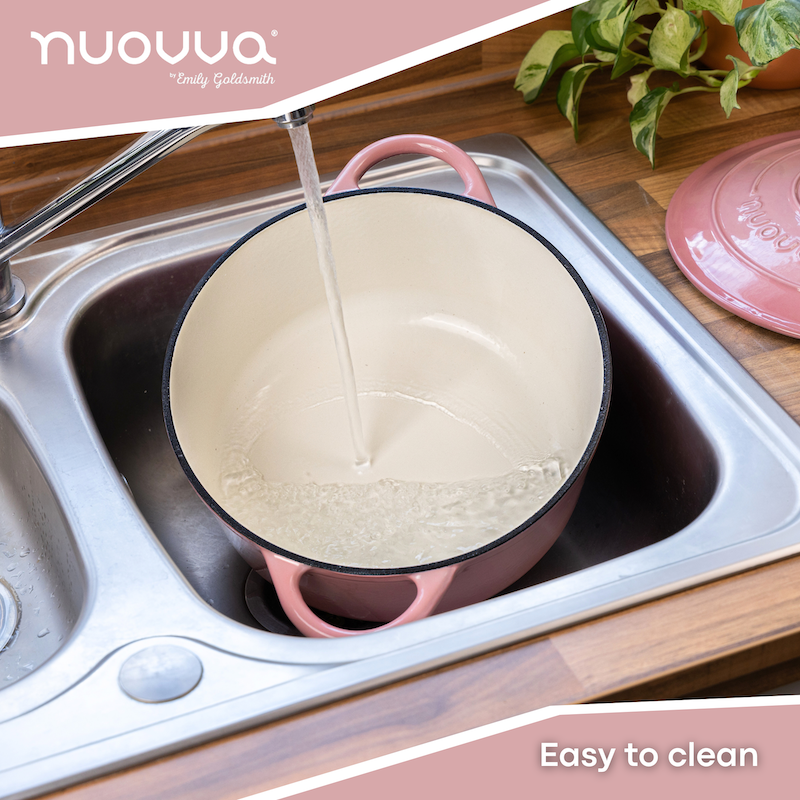 Enamelled Cast Iron Dutch Oven Casserole Pot (22cm, 24cm, 28cm & 30cm), Nuovva