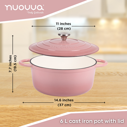 Enamelled Cast Iron Dutch Oven Casserole Pot, Nuovva