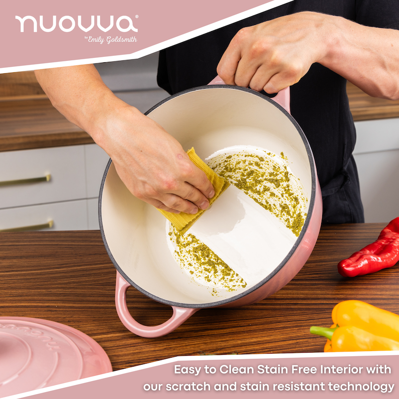 Enamelled Cast Iron Dutch Oven Casserole Pot, Nuovva