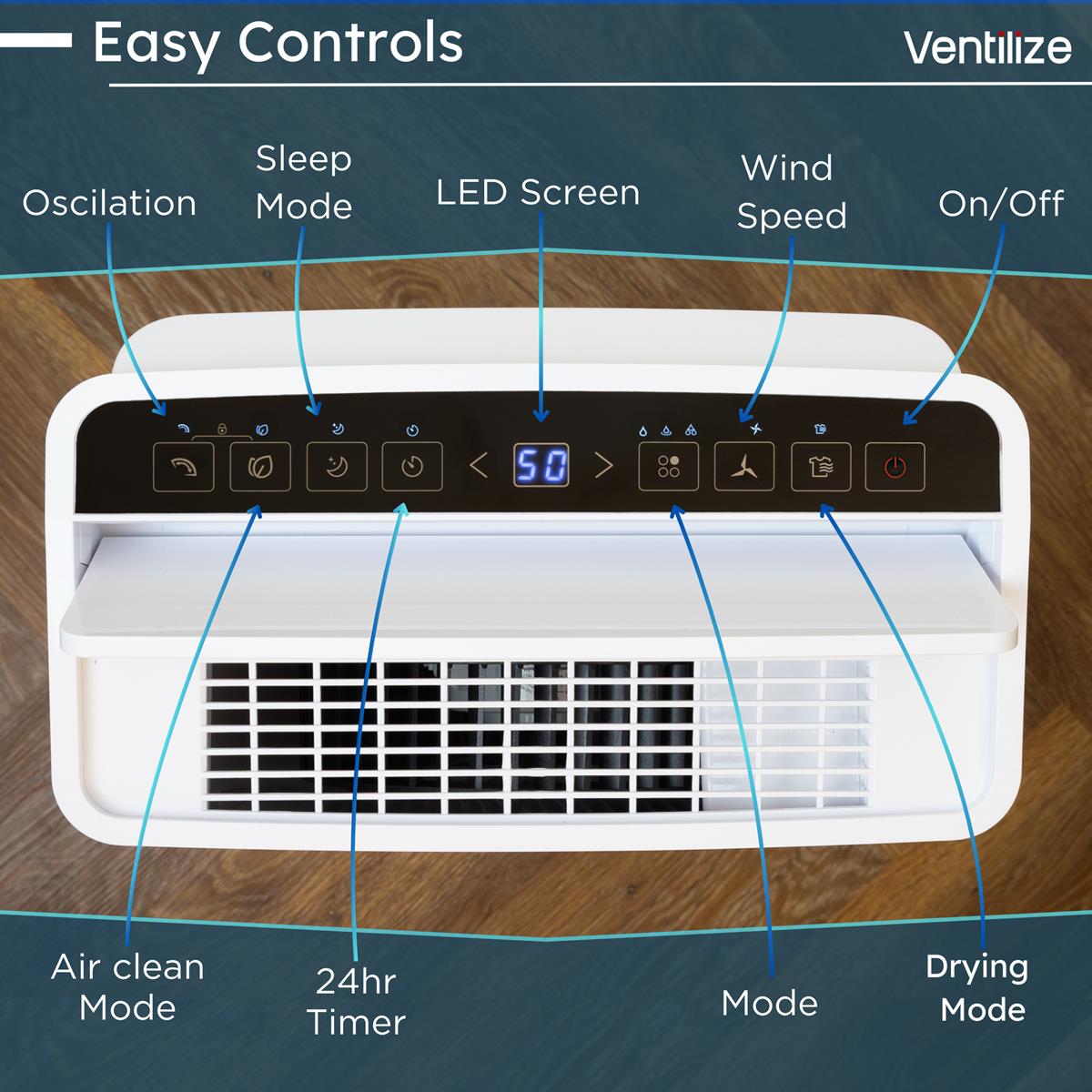 Portable Smart Home Dehumidifier- 10L & 20L (Multiple Variations) by Ventilize