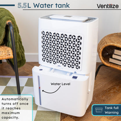 Portable Home Dehumidifier with Carbon Filter & Smart LCD Control - 20L, by Ventilize