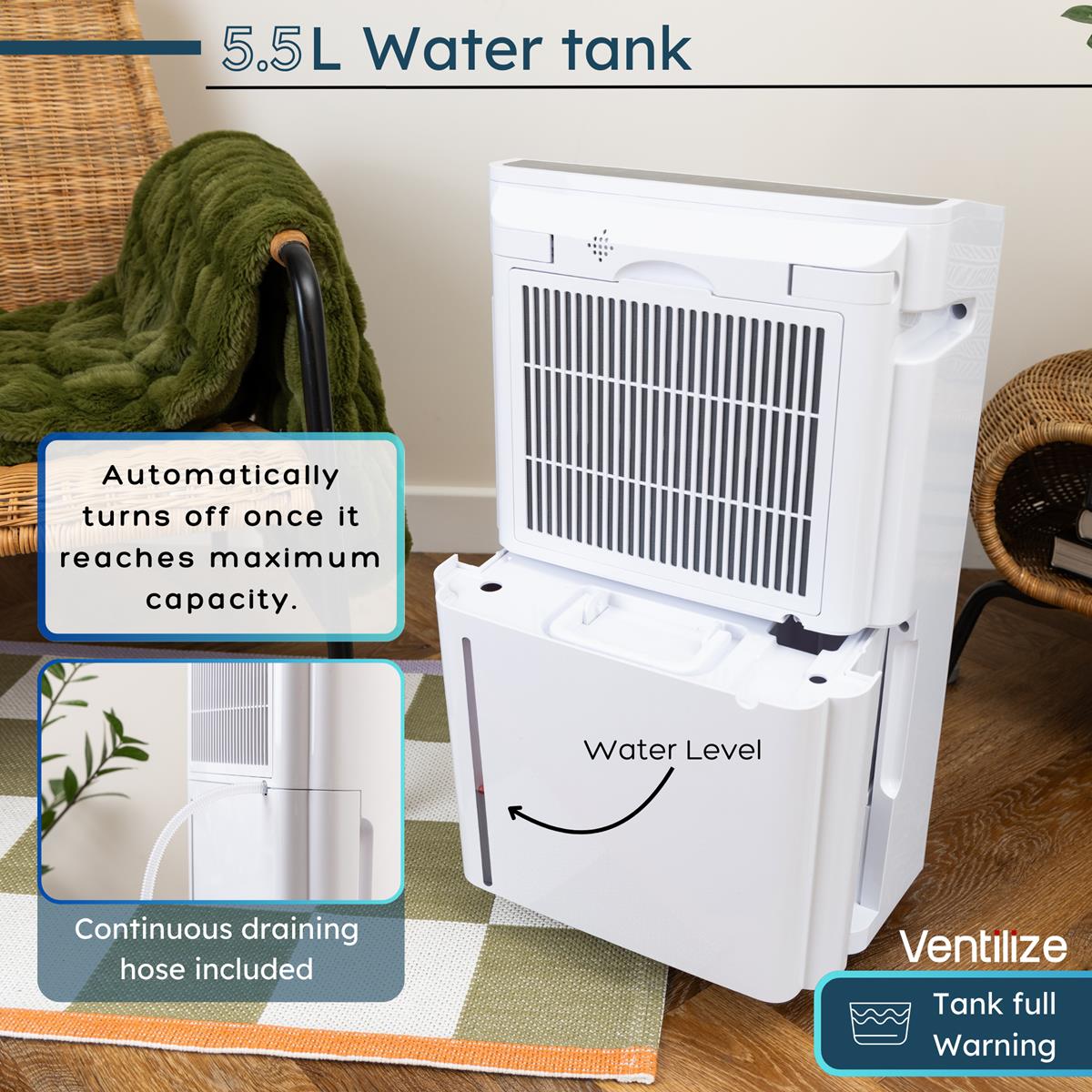 Portable Smart Home Dehumidifier- 10L & 20L (Multiple Variations) by Ventilize