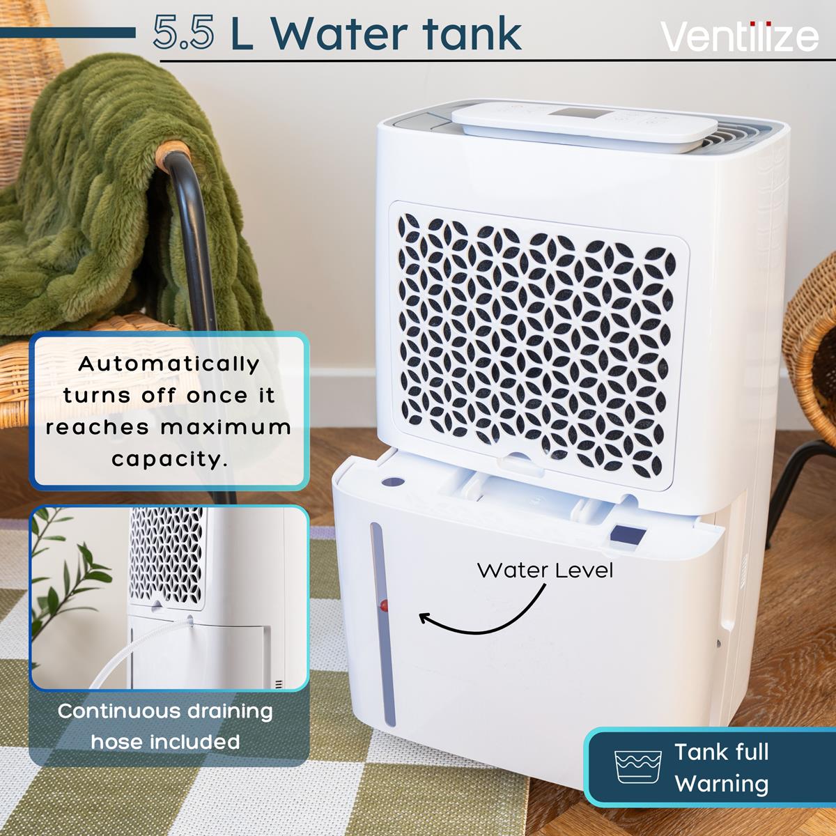 Portable Smart Home Dehumidifier- 10L & 20L (Multiple Variations) by Ventilize