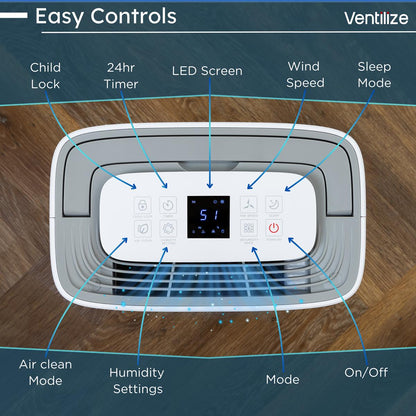 Portable Smart Home Dehumidifier- 10L & 20L (Multiple Variations) by Ventilize