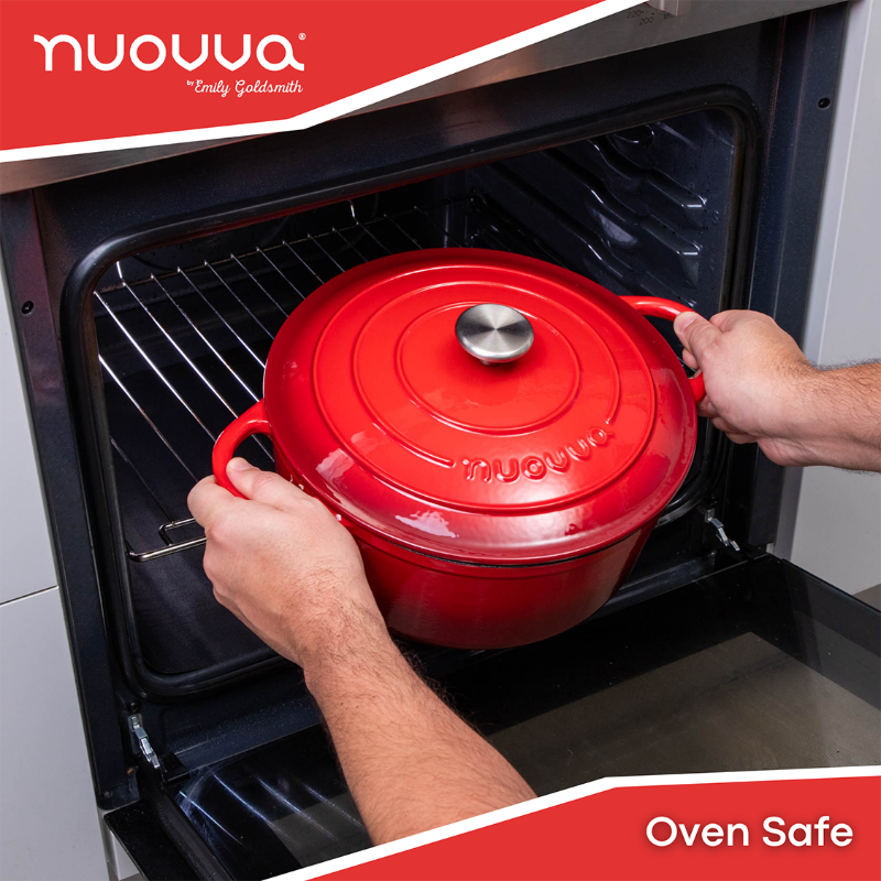 Enamelled Cast Iron Dutch Oven Casserole Pot, Nuovva