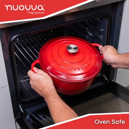 Enamelled Cast Iron Dutch Oven Casserole Pot, Nuovva
