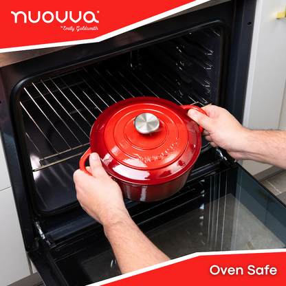 Enamelled Cast Iron Dutch Oven Casserole Pot, Nuovva