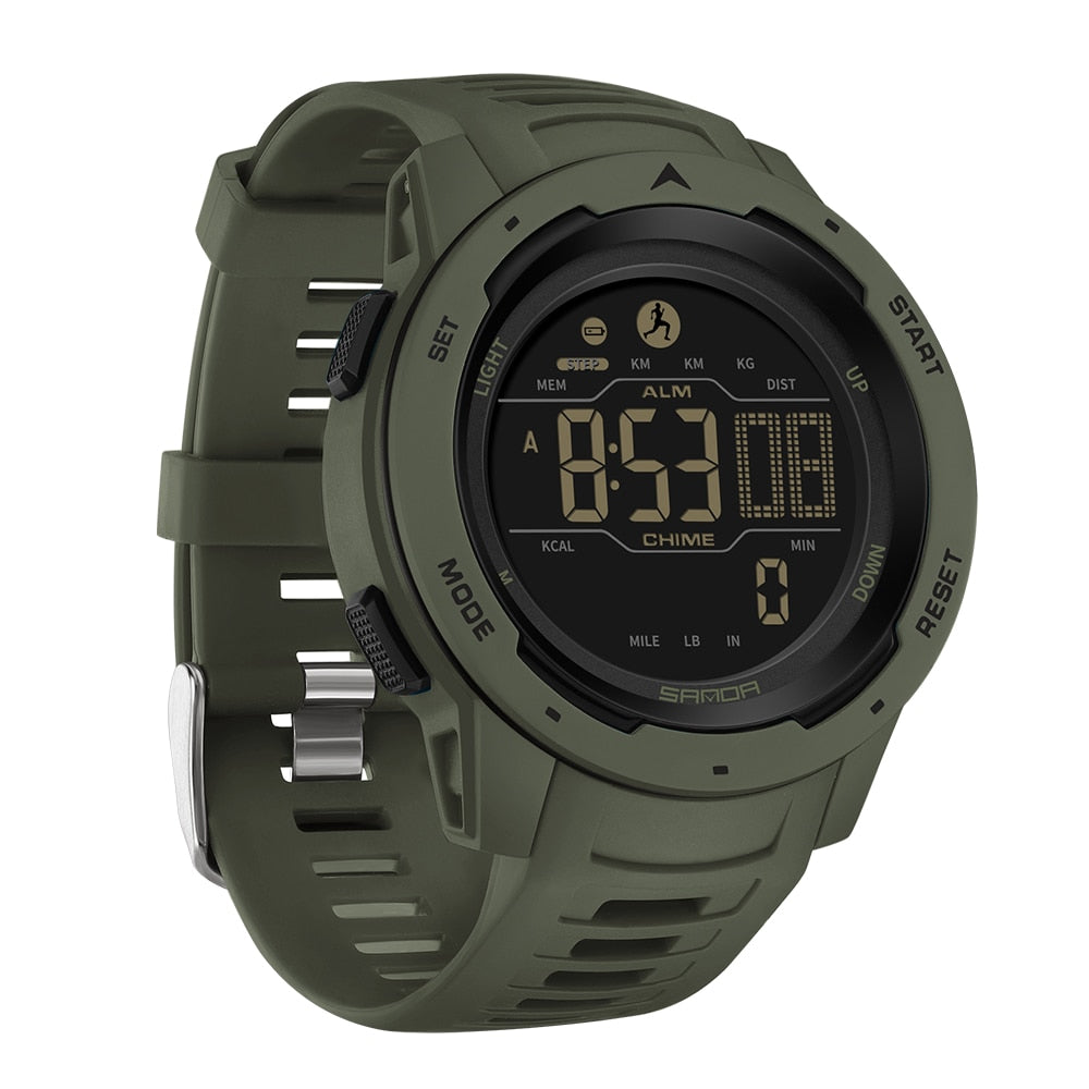 Essantials | Waterproof Military Pedometer Digital Watch