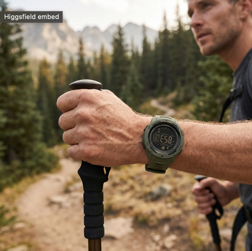Essantials | Waterproof Military Pedometer Digital Watch