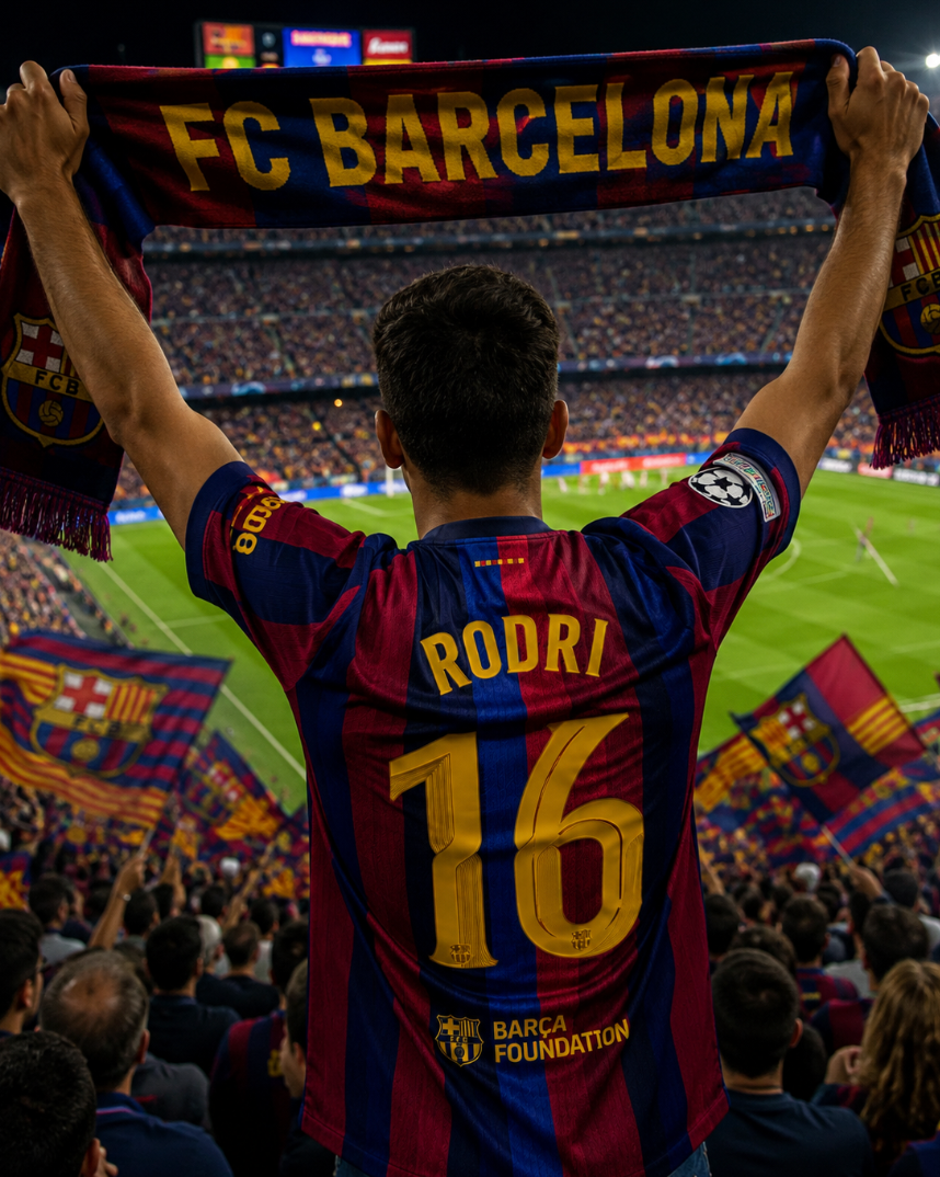 RODRI FC BARCELONA JERSEY