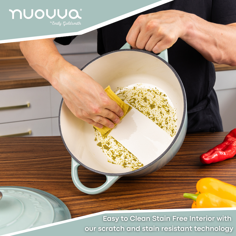 Enamelled Cast Iron Dutch Oven Casserole Pot, Nuovva