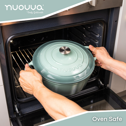 Enamelled Cast Iron Dutch Oven Casserole Pot (22cm, 24cm, 28cm & 30cm), Nuovva