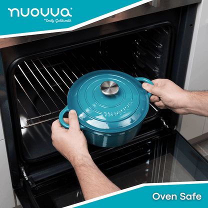 Enamelled Cast Iron Dutch Oven Casserole Pot (22cm, 24cm, 28cm & 30cm), Nuovva