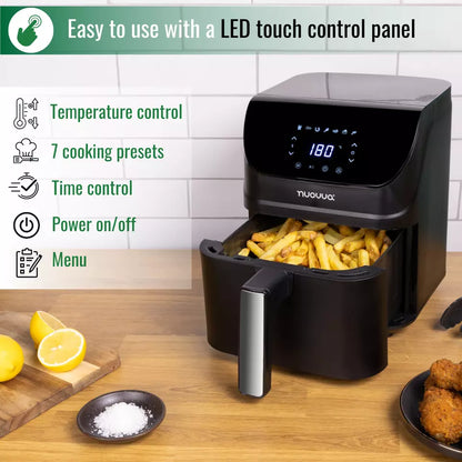 4L Air Fryer Oven with Preset Cooking Functions – 1200W, Nuovva