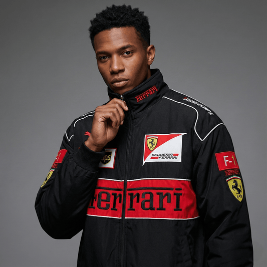 Rari F1-racerteamjakke – sort Scuderia Motorsport-zipjakke