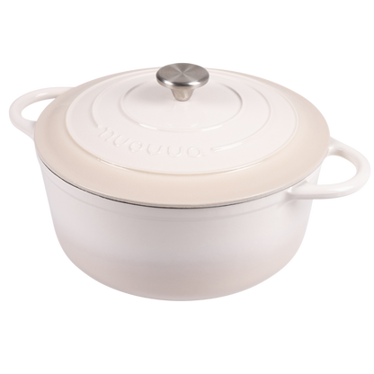 Enamelled Cast Iron Dutch Oven Casserole Pot (22cm, 24cm, 28cm & 30cm), Nuovva