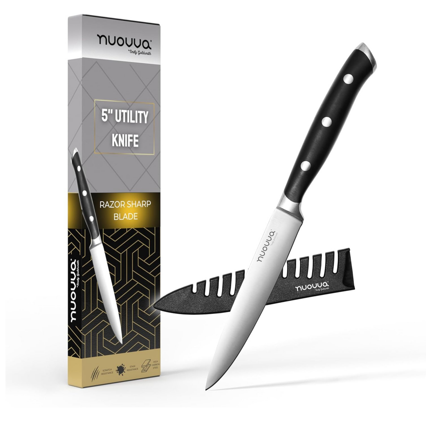 5-Inch Stainless Steel Utility Knife, Nuovva