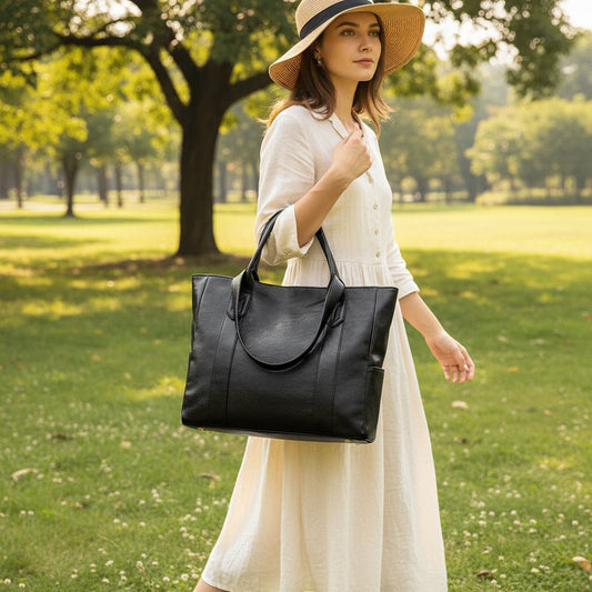 Elegant Leather Shoulder Bag with Retro Style and Smooth Surface