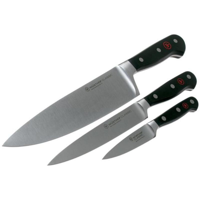 Wüsthof Classic 3-Piece Knife Set | Black | (WU9608)