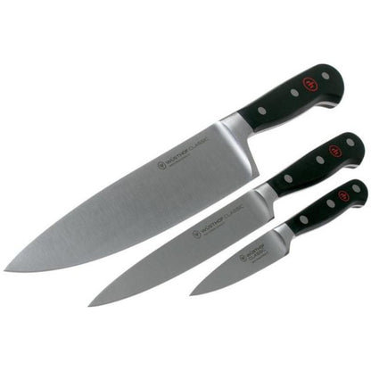 Wüsthof Classic 3-Piece Knife Set | Black | (WU9608)