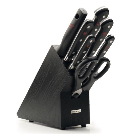 Wüsthof Classic Knife Block -  7 PC Set - Black Ash