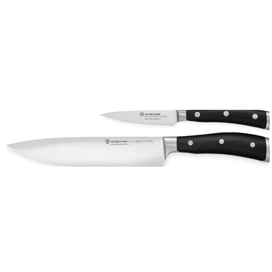 Wüsthof Classic Ikon 2-Piece Knife Set  | Black | (WU9606)