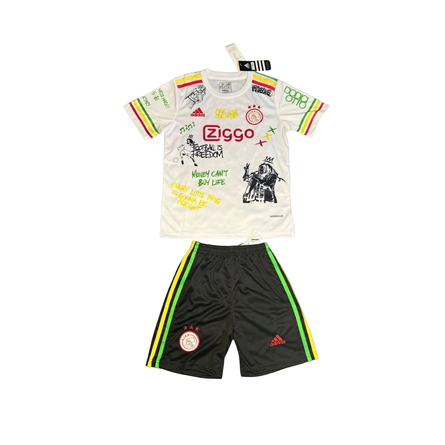AjaxBob Marley White kids jersey