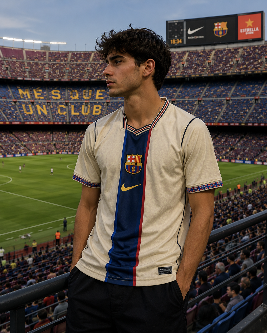 FC BARCELONA 2026/2027 RETRO INPIRED JERSEY ( BEIGE)