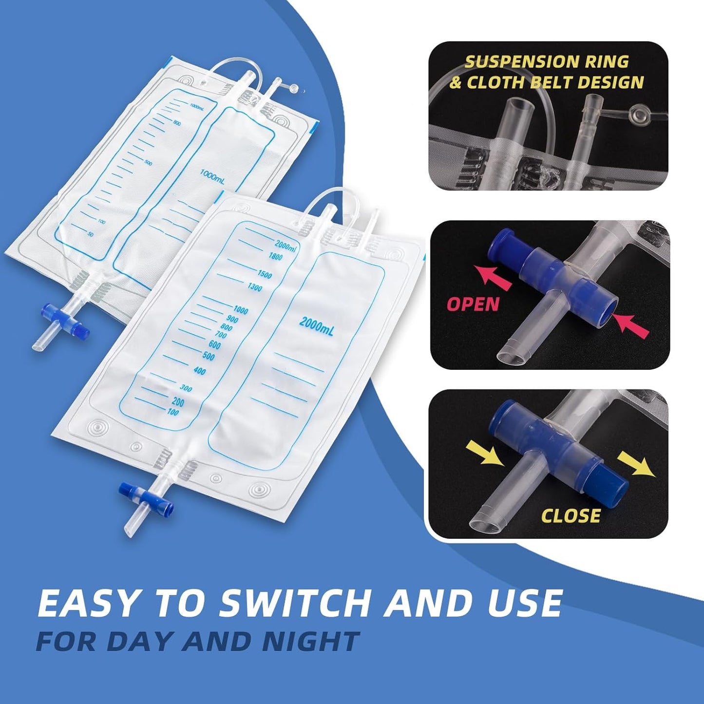 Essantials | Medical grade portable reusable urine drainage bag