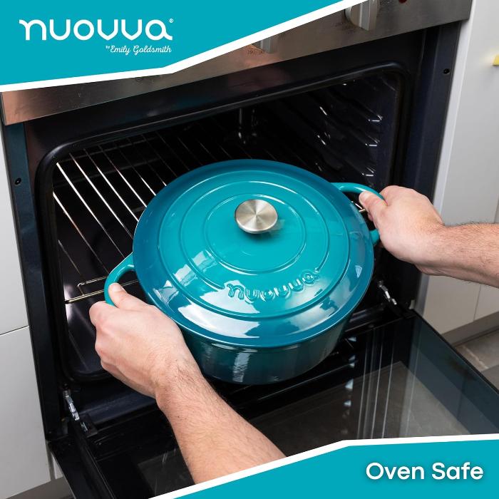 Enamelled Cast Iron Dutch Oven Casserole Pot, Nuovva