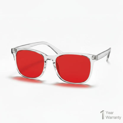 Essantials Red Lenses grey  Frame  Blue Light Blocker Glasses 3.0