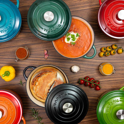 Enamelled Cast Iron Dutch Oven Casserole Pot, Nuovva