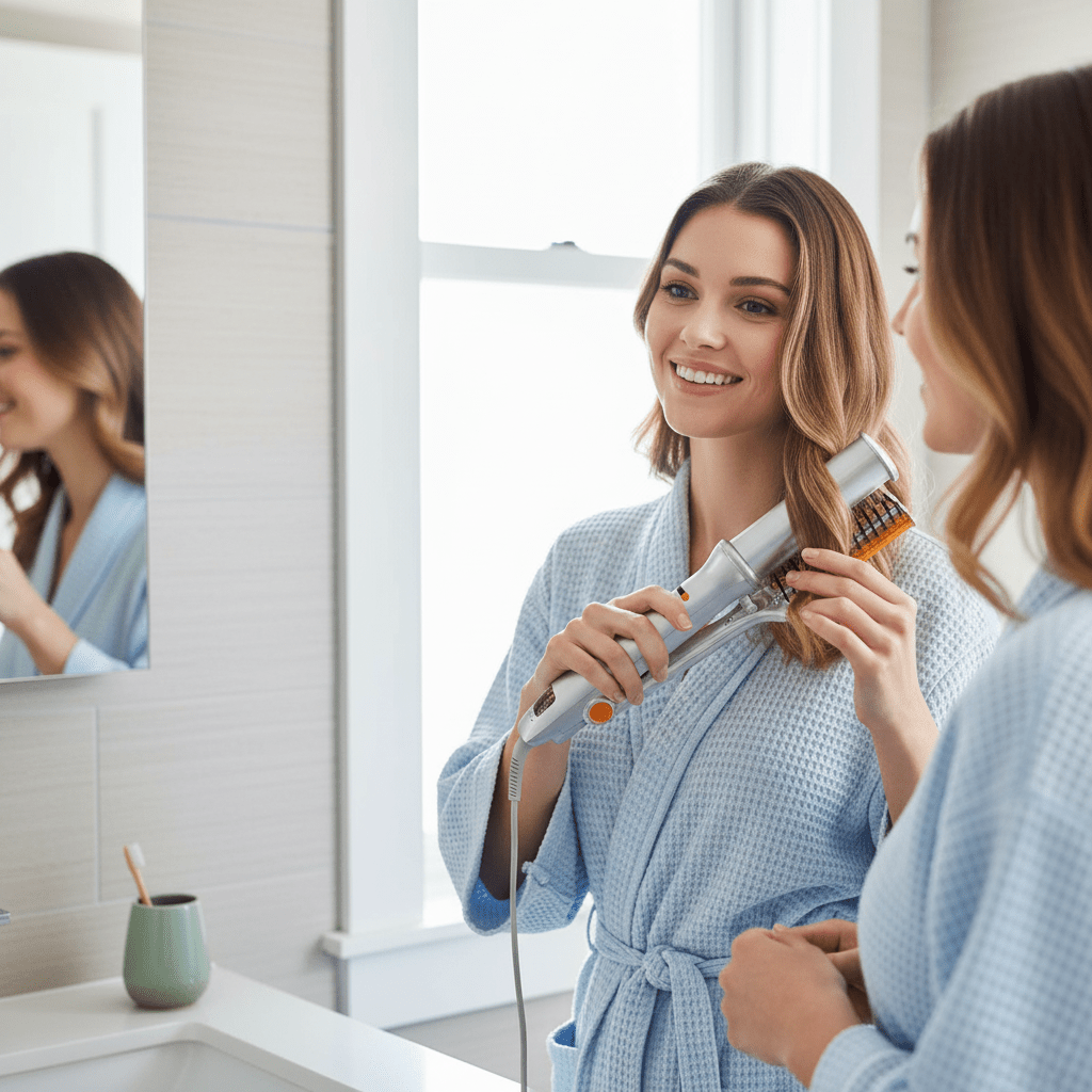 Essantials | 2-in-1 Rotating Hair Brush for Styling and Smoothing