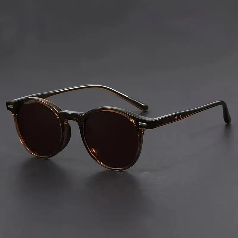 Essantials | Men's Sunglasses RetroView – Round Tortoiseshell Glasses with Lightweight Frame