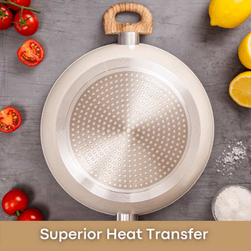 28cm Non-Stick Sauté Pan with Glass Lid, Nuovva