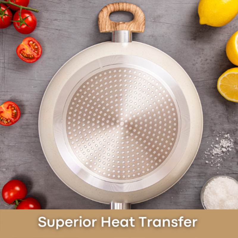 28cm Non-Stick Sauté Pan with Glass Lid, Nuovva