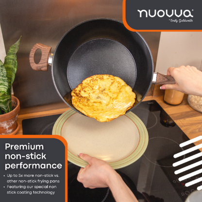 28cm Non-Stick Sauté Pan with Glass Lid, Nuovva