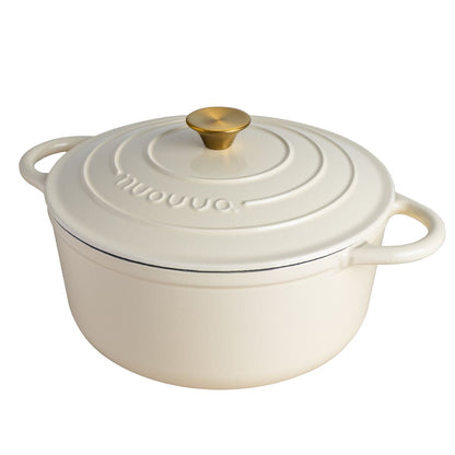 Cast Iron Dutch Oven with Lid, Casserole Pot - 24cm - 4.7L (Multiple Colours)