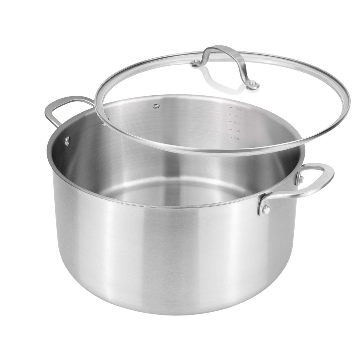 Stainless Steel Shallow Casserole Dish with Lid, Nuovva