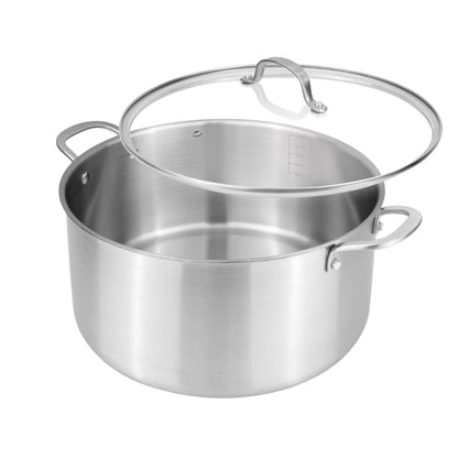 Stainless Steel Shallow Casserole Dish with Lid, Nuovva