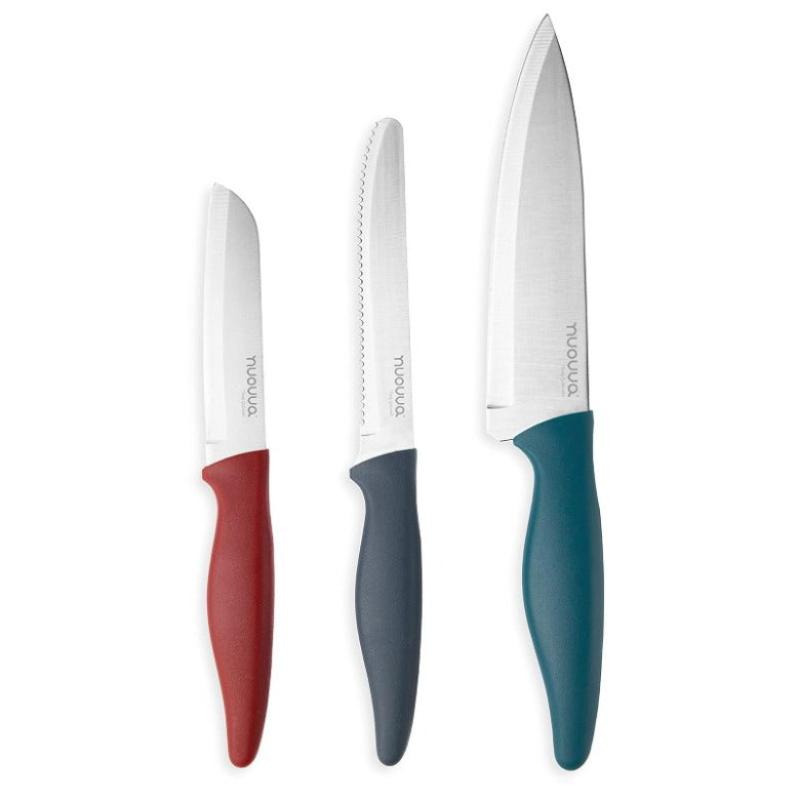 3-Piece Stainless Steel Non-Stick Kitchen Knife Set, Nuovva